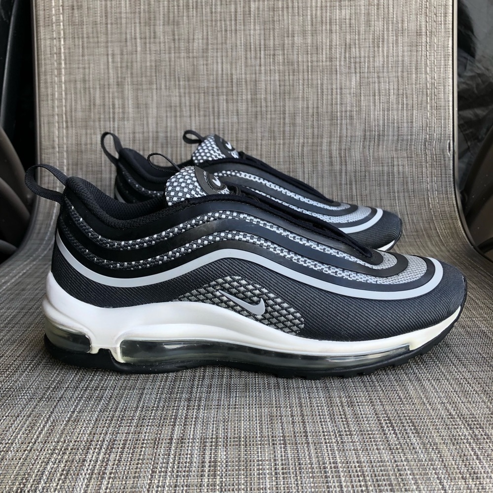 Nike Air Max 97 Ultra 17’ Black Pure Platinum Sneakers Shoes Juniors Size 5